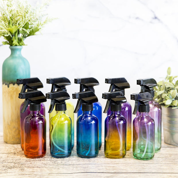 Replacement Spray Nozzles and Storage Caps for 8oz / 16oz Essential Oil  Bottles. 4 Trigger Sprayers with Fine Mist, Powerful Stream and 'Off